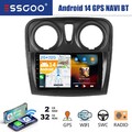 DAB+ 32G Für Dacia Logan 2 Sandero 2 Autoradio Android 14 GPS NAVI APPLE Carplay