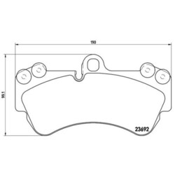 1x Bremsbelagsatz, Scheibenbremse BREMBO P 85 069 passend für AUDI PORSCHE VW