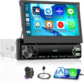 7" 1 DIN Manual Flip Out Autoradio mit Wireless Carplay Android Auto MP5 Player