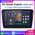 Für Skoda Superb II 3T4 3T5 2008-13 Carplay 64G Android13 Autoradio GPS Navi RDS