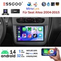 9" DAB+ CarPlay Android14 Autoradio Für Seat Altea 2004-2015 GPS NAVI RDS Kamera