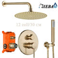 Gold Unterputz Duscharmatur set Regendusche Kopfbrause Armatur ibox Duschsystem