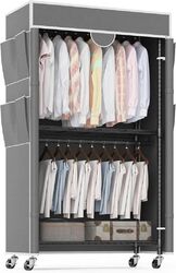 2025 Metall Kleiderschrank Stoffschrank Faltschrank Stoffkleiderschrank Schrank