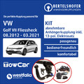 Für VW Golf VII Fliessheck Typ 5G1 08.2012-03.2021 AHK abn +13pol sp. E-Satz ABE