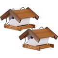 Kleines Vogelhaus "Goldener Oktober" im 2er-Set, Vogelfutterhäuser zum Aufhängen