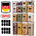 Vorratsdosen 16er Set Aufbewahrungsboxen Frischhaltedosen Luftdicht BPA Frei