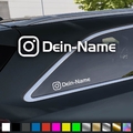Username Instagram 2 Aufkleber Social Media Wunschtext Sticker Auto Geschenkidee