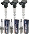 3x TOPRAN Zündspule + BERU Zündkerze für VW Polo 9N_ 1.4 16V Skoda Fabia I