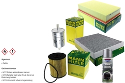 MANN-FILTER Inspektionspaket Presto Klima-Reiniger für VW Multivan V 3.2 V6