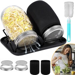 Sprossen Keimglas 1000ml Keimgläser Set Sprossenglas Keimgläser Mit Bodenschale