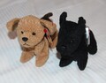 2 x Retired TY Beanie Babys. HUNDE - TUFFY & SCOTTIE. Neu mit Etikett