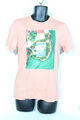 Nike T-Shirt XS rosa Grafikdruck kurzärmelig Brasilien Fußball Baumwolle Herren