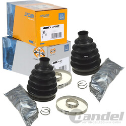 2X SPIDAN LÖBRO ACHSMANSCHETTEN-SATZ PASSEND FÜR OPEL AGILA RADSEITIG VORNE