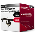Für C-Klasse Sportcoupe Typ CL203 Anhängerkupplung abnehmbar + E-Satz 13pol neu