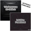 Herdset Bosch Backofen EcoClean mit Induktionskochfeld Booster - autark, 60 cm