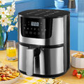 6L Heißluftfritteuse 1300W Heissluft Friteuse Air Fryer Digital Fritteuse 