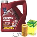 MANN ÖLFILTER+5L 5W30 für VW GOLF 5 6+PASSAT 3C+TOURAN+AUDI A3 8P+A4 B7+A6 4F+TT