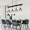 Esstischleuchte Hängeleuchte Pendellampe Holzbalken Rauchglas Küchenlampe LED