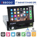 Autoradio 1 DIN 7 Zoll 4+64GB Android 13 Carplay GPS NAVI WiFi FM RDS Bluetooth