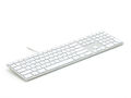 Matias FK318S Aluminium USB Keyboard QWERTY US für Apple Mac OS, Silber/Weiß