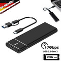 M2 SSD-Gehäuse M.2 NVMe NGFF SATA Gehäuseadapter 10Gbps PCIe SSD USB 3.2 Adapter
