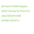 SD Card 512GB Kingston SDXC Canvas Go Plus C10 retail SDG3/512GB (0740617301571)