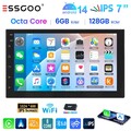 8 Core DAB+ 7" 2 DIN Autoradio 6+128GB Bluetooth Carpaly Android 14 GPS NAVI RDS