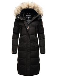 Marikoo Damen Winterjacke Steppmantel Parka mit Kapuze gefüttert Schneesternchen