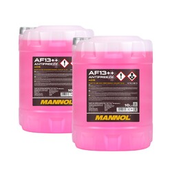 Kühlerfrostschutz 20 Liter (2x10) MANNOL Antifreeze AF13++ (-40 °C) 4015 rot