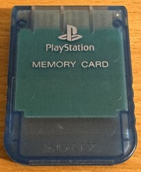 Sony PlayStation 1 Memory Card 1MB Blau Transparent Japan Import Original PS1