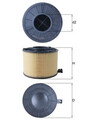 Luftfilter Filtereinsatz MAHLE für AUDI A5 Sportback (F5A/ F5F)