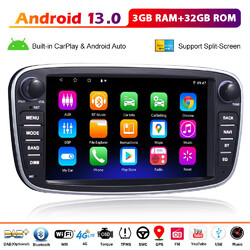 Android 13 Autoradio 32GB DAB+ GPS Navi Für Ford Galaxy Focus MK2 Mondeo S/C-Max