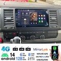 128G Android 14 Autoradio Carplay GPS 4G WiFi SWC Für VW T6 Transporter Multivan