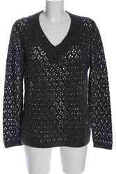 SEM PER LEI V-Ausschnitt-Pullover Damen Pullover Gr. DE 40 hellgrau Casual-Look