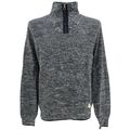  LERROS Herren Sweater Pulli Pullover Troyer Baumwolle blue meliert blau 26493