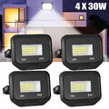 4X30W LED Fluter Außen Strahler Scheinwerfer Garten Leuchte Baustrahler Kaltweiß