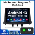 2+64GB Carplay Für Renault Megane 3 2008-2014 Autoradio Android 13 GPS NAVI DAB+