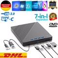 USB 3.0 Type C Externes CD/DVD Laufwerk Brenner Player für Laptop PC Windows 11