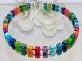 Halskette Edelstein Schmuck Impressions JASPIS Würfel multicolor mehrfarbig 213