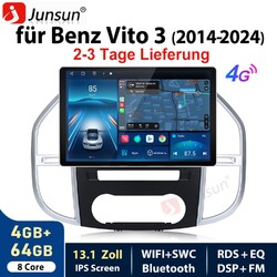 13.1'' DAB+ 2K Android 14 Autoradio Navi GPS Carplay Für Mercedes Benz Vito W447
