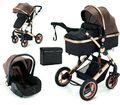 Trally® 3in1 Kombi-Kinderwagen Babywanne Buggy Reisebuggy & Auto-Babyschale 11