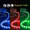 3 in 1 Magnet Ladekabel Universal Handy für iPhone Samsung Micro USB C Typ C LED