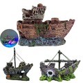 Aquarium Boot Ornament Piratenschiffe Kunstharz Landschaft Unterwasser Dekor