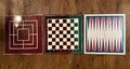 3 Bilder Triptychon Deko Spanplatten SPIELE Selbstgemacht Lackiert 42x42 Cm