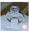 Eleganter 925 Silber Verlobungsring mit großem Zirkon – Perfekt für Hochzeiten!