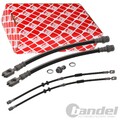 4x FEBI BREMSSCHLAUCH VORNE + HINTEN passend für AUDI A1 (8X1, 8XK) SPORTBACK