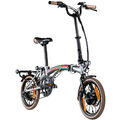 Mini E-Faltrad City Fahrrad 36V Lithium-Ionen-Akku Elektro-Klapp Bike B-Ware sil