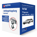 Westfalia Anhängerkupplung abnehmbar für VW Tiguan Typ AD1 AHK
