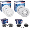 BOSCH BREMSSCHEIBEN + BELÄGE VORNE + HINTEN passend für VW CADDY 4 + ALLTRACK