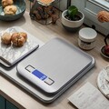 Küchenwaage digital Edelstahl LCD Anzeige 10kg 1g elektronische Küchenwaage